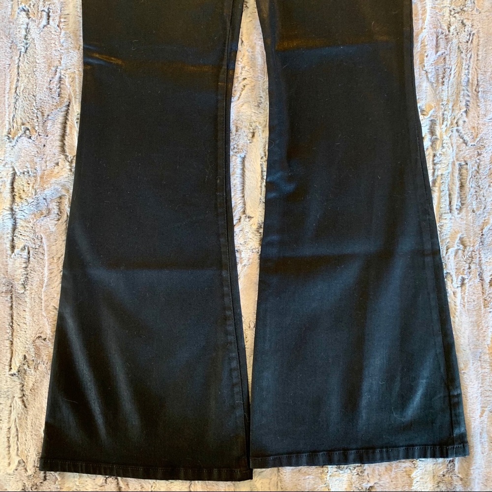 Black snake coated Sanctuary flare leg jeans - Picture 4 of 9